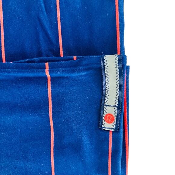 Lululemon Vinyasa Scarf Sailor Stripe Hero Blue Alarming Orange Rulu Syracuse SU - Picture 3 of 5